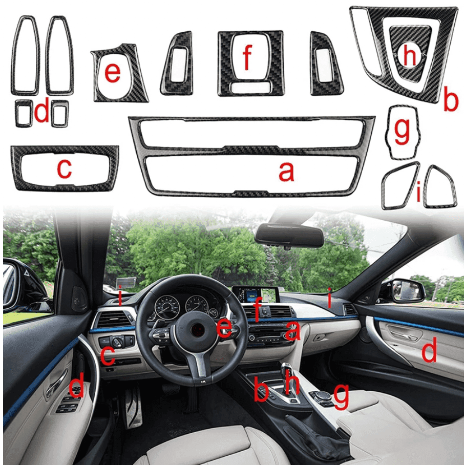 Full Set Interior Carbon Fiber for BMW- 3 Series F30.