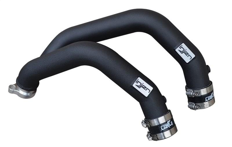 Injen 15-16 BMW M3(F80)/M4 (F82/83) 3.0L L6 Twin Turbo 2PC Aluminum Int. Charge Pipe - Wrinkle Black.