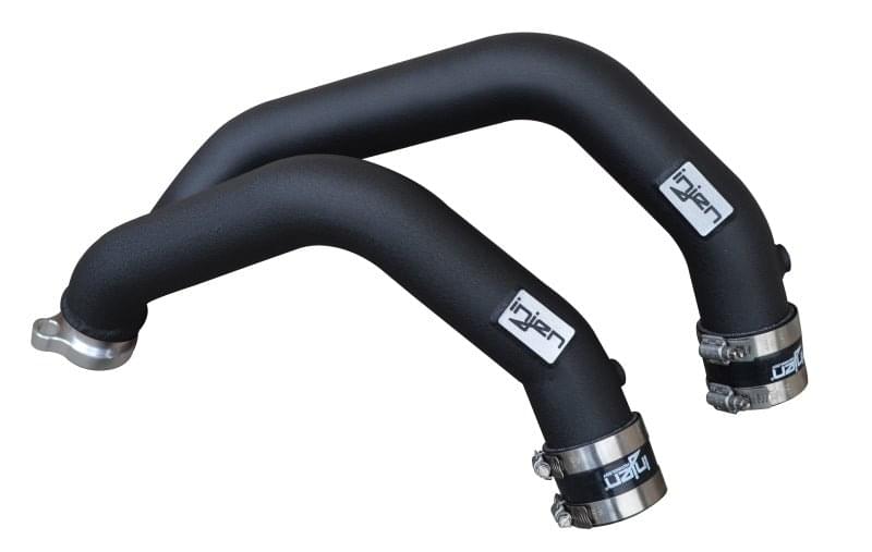 Injen 15-16 BMW M3(F80)/M4 (F82/83) 3.0L L6 Twin Turbo 2PC Aluminum Int. Charge Pipe - Wrinkle Black.