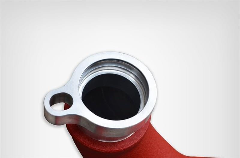 Injen 15-16 BMW M3(F80)/M4 (F82/83) 3.0L L6 Twin Turbo 2PC Aluminum Int. Charge Pipe - Wrinkle Red.