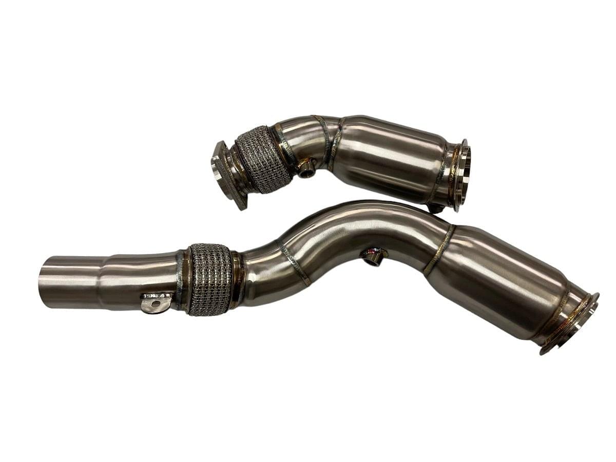 MAD BMW S55 Catted Downpipes M2C M3 M4 W/ Flex Section.