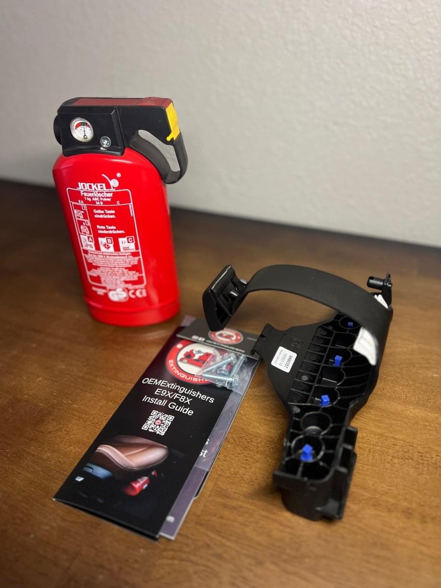 OEM E9X/F8X Fire Extinguisher Kit.