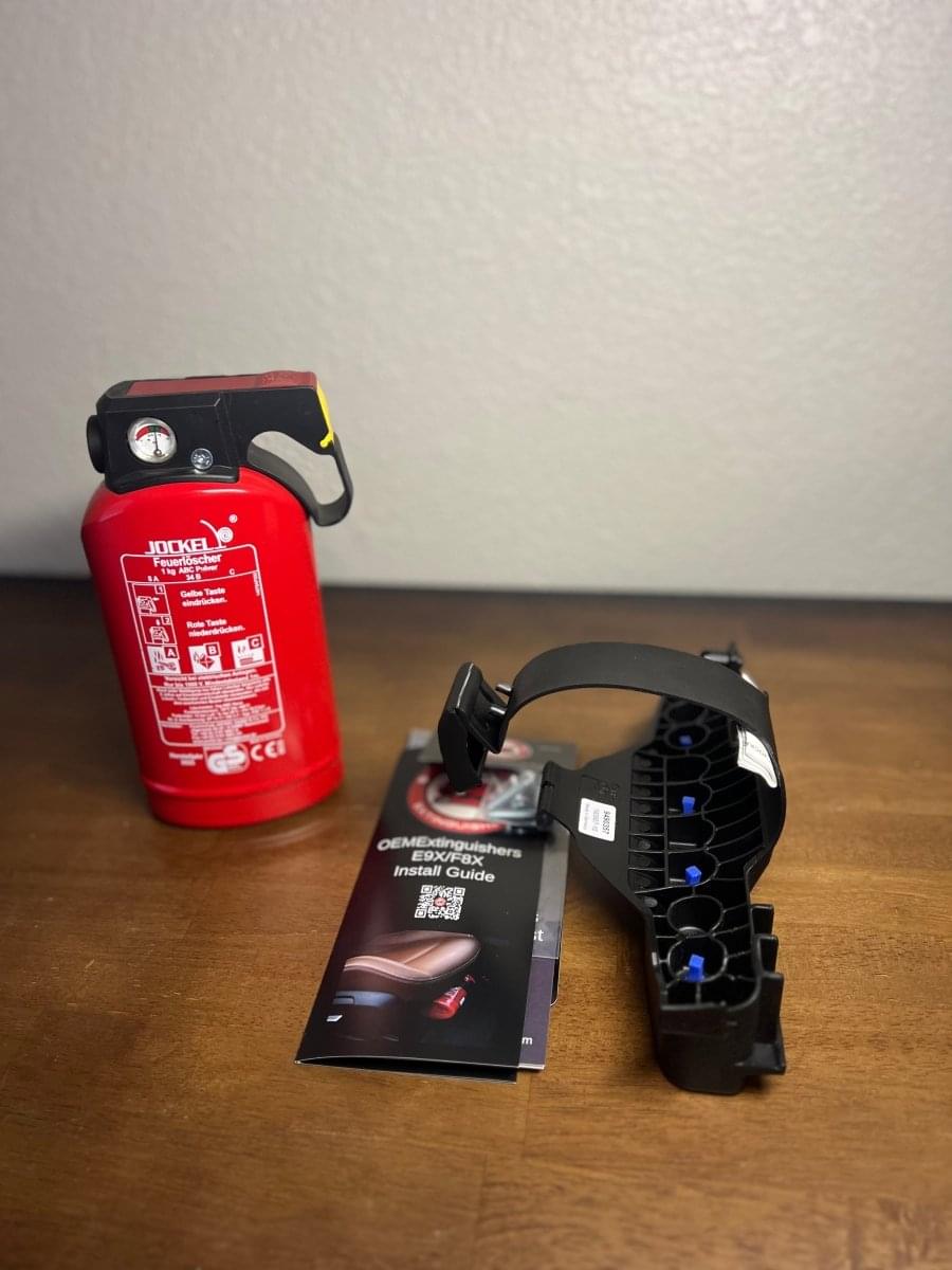 OEM E9X/F8X Fire Extinguisher Kit.