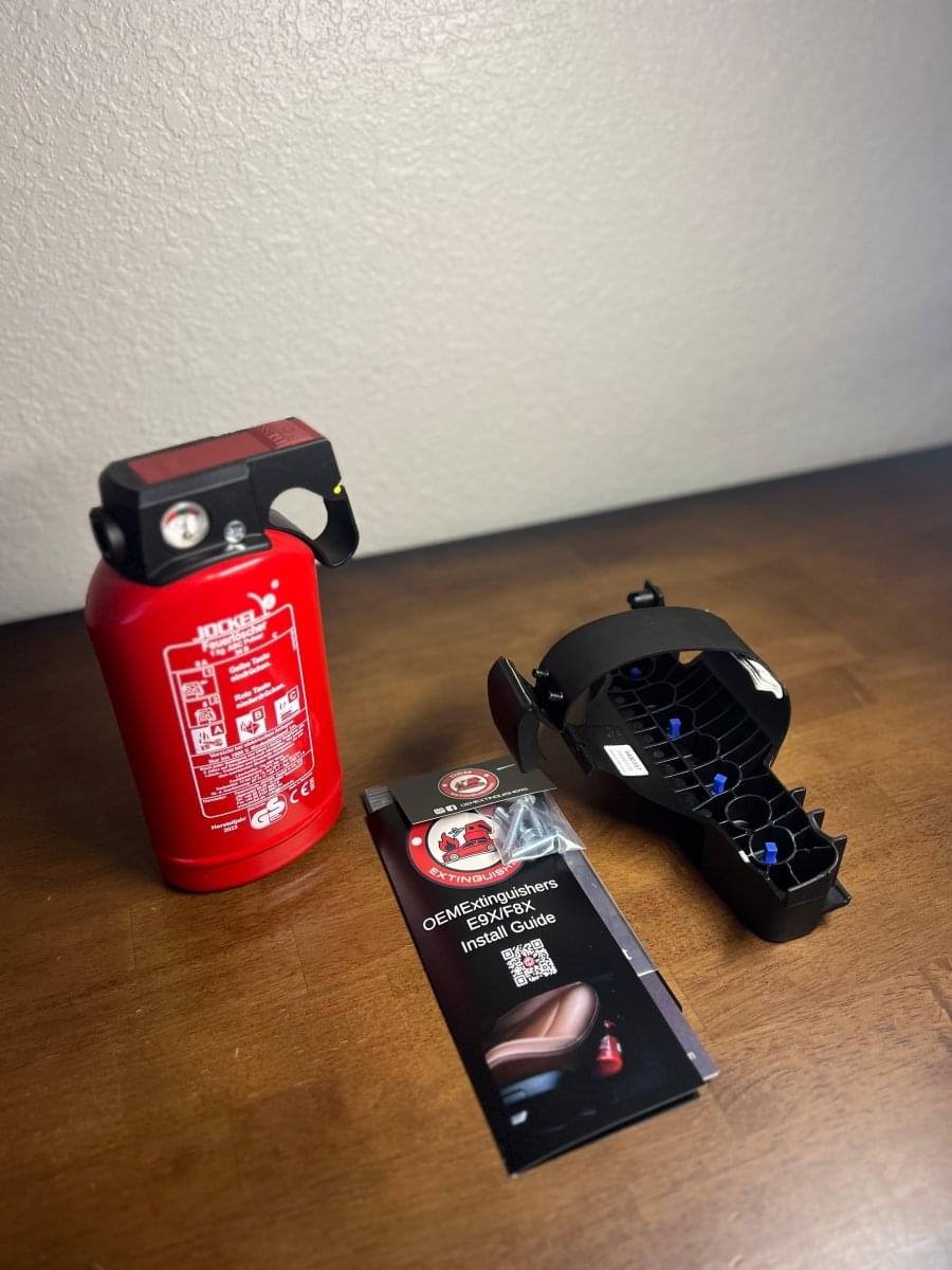 OEM E9X/F8X Fire Extinguisher Kit.