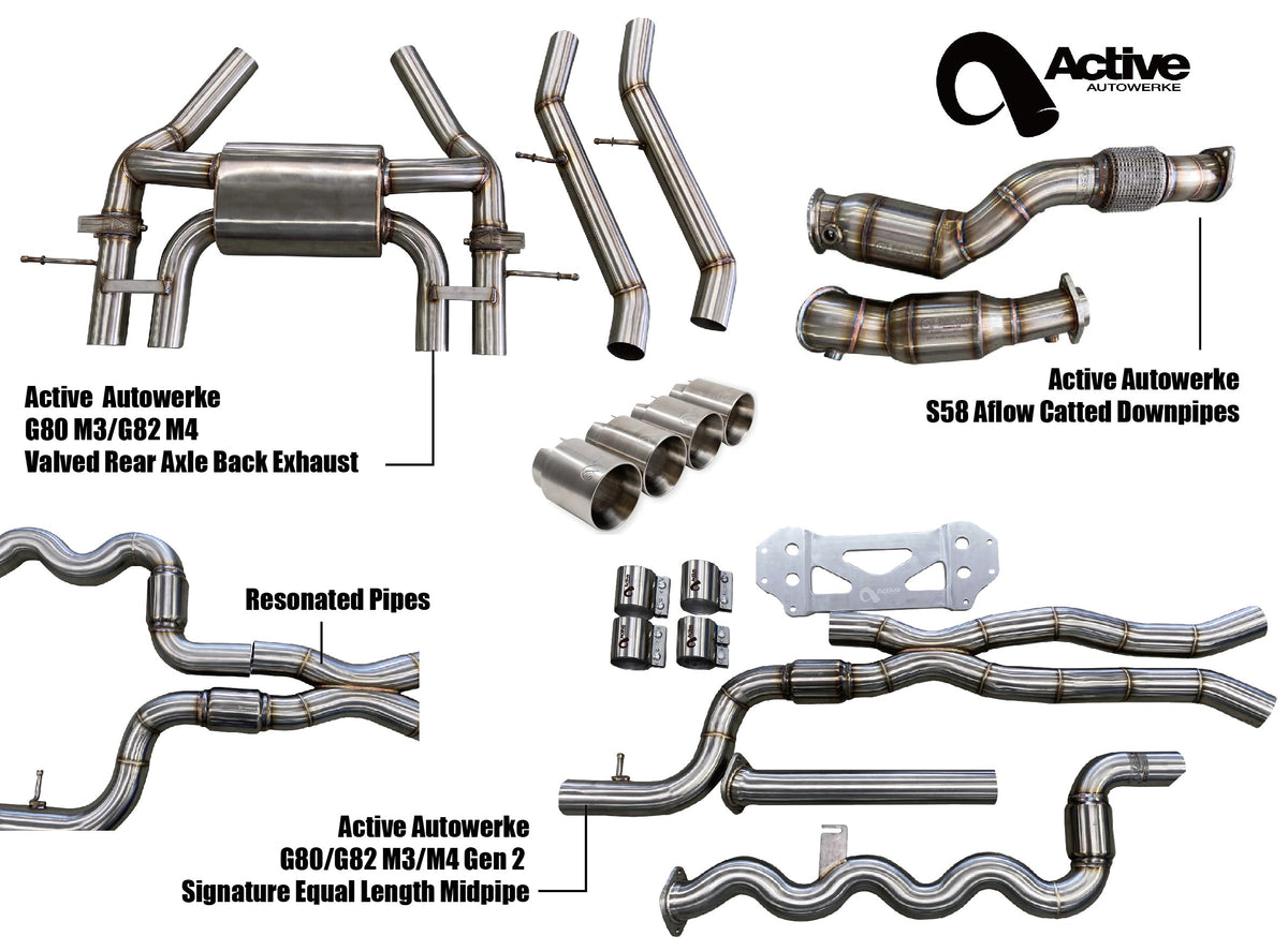 Active Autowerke G80/G82 Exhaust Bundle AFlow Equal Length Resonated