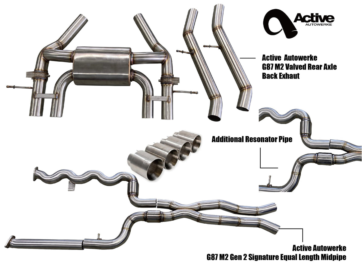 Active Autowerke G87 M2 Exhaust Bundle Equal Length Resonated