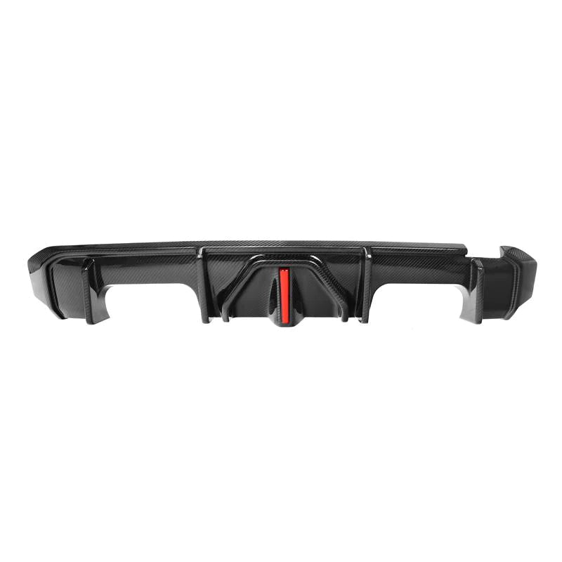 2021+ BMW M3/M4 Carbon Fiber AK Style Diffuser with LED Brake Light | G80/G82/G83.
