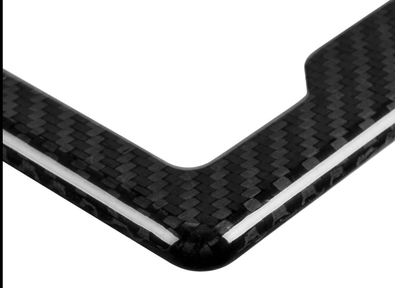 Carbon Fiber License Plate Frame - 2 Holes with Smoked Cover - Gloss Finish