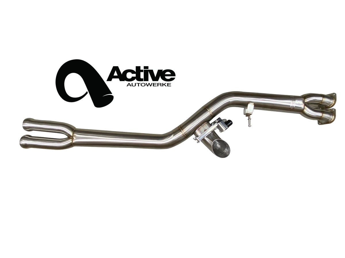 Active Autowerke F87 BMW M2 Competition Midpipe includes Active F-brace