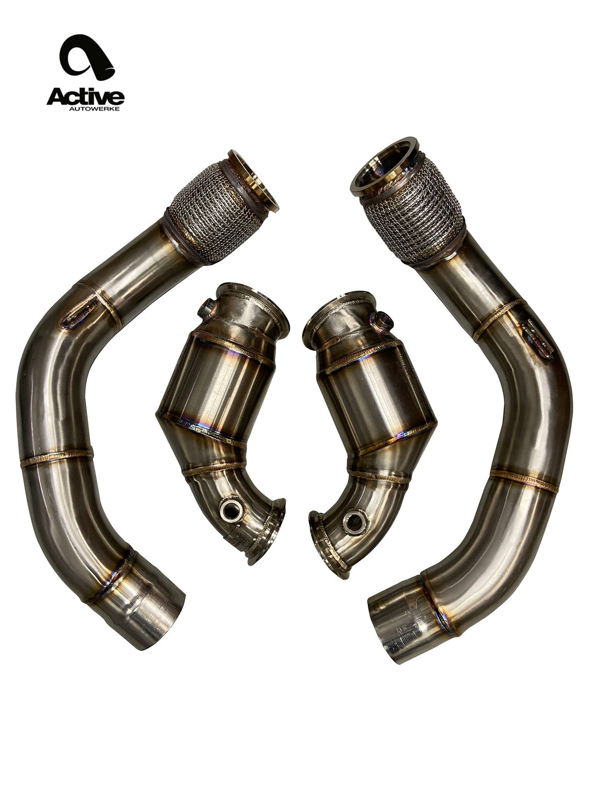 Active Autowerke F90 M5/M8 X5M/X6M Aflow Catted Downpipes.