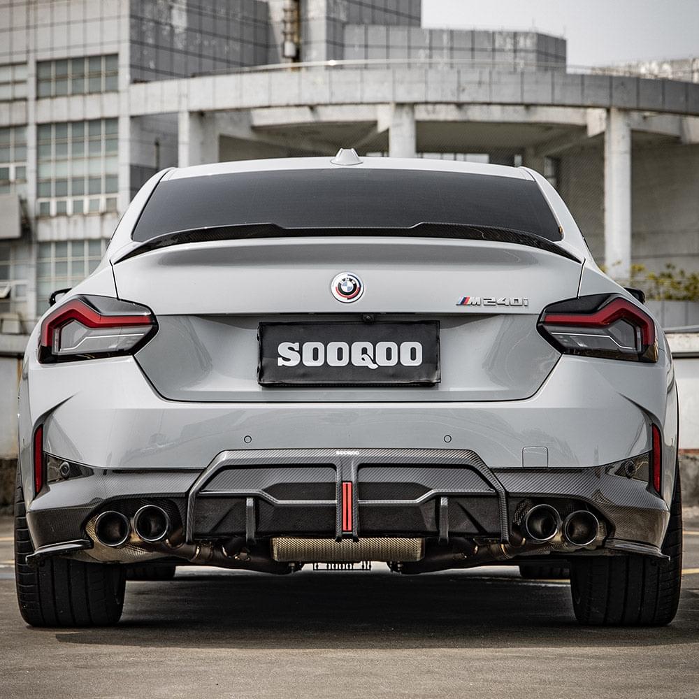 SOOQOO BMW 2 Series G42 Rear Spats In Prepreg Carbon Fiber — product view 8