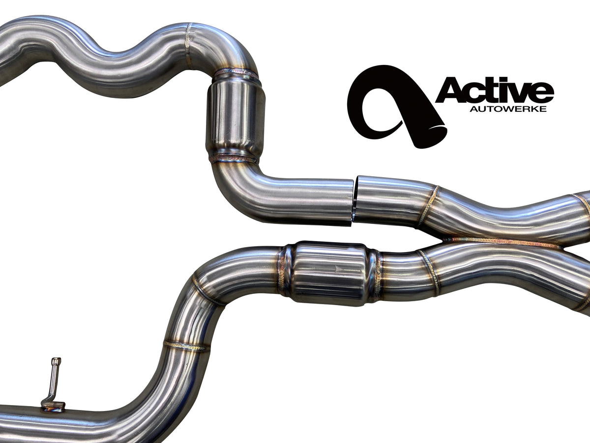 Active Autowerke G80/G82 M3/M4 Gen 2 Signature Equal Length mid-pipe (US Patent 11248511, UK and EU patent 3882441).