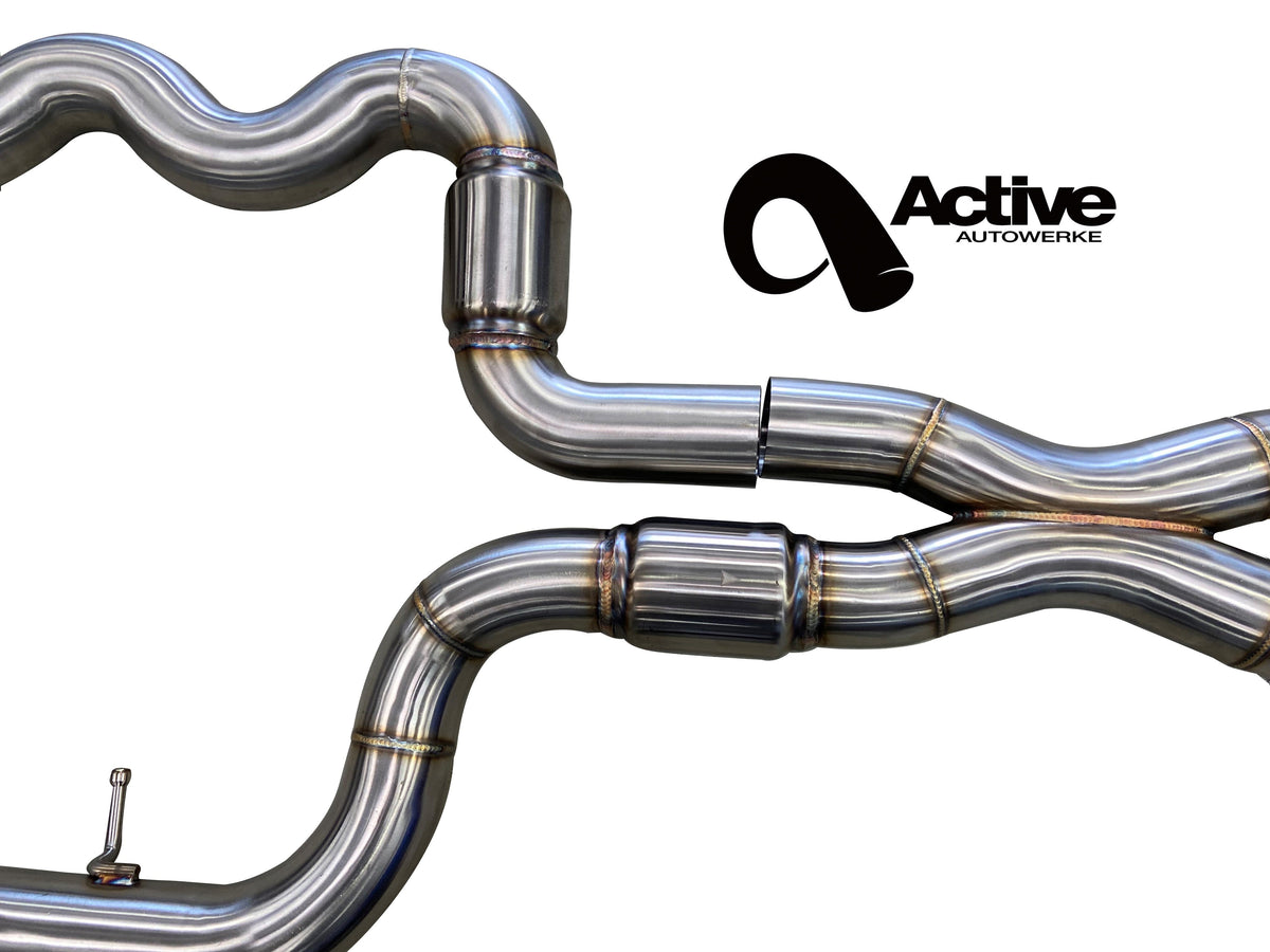 Active Autowerke G87 M2 Gen 2 Signature Equal Length mid-pipe (US Patent 11248511, UK and EU patent 3882441).
