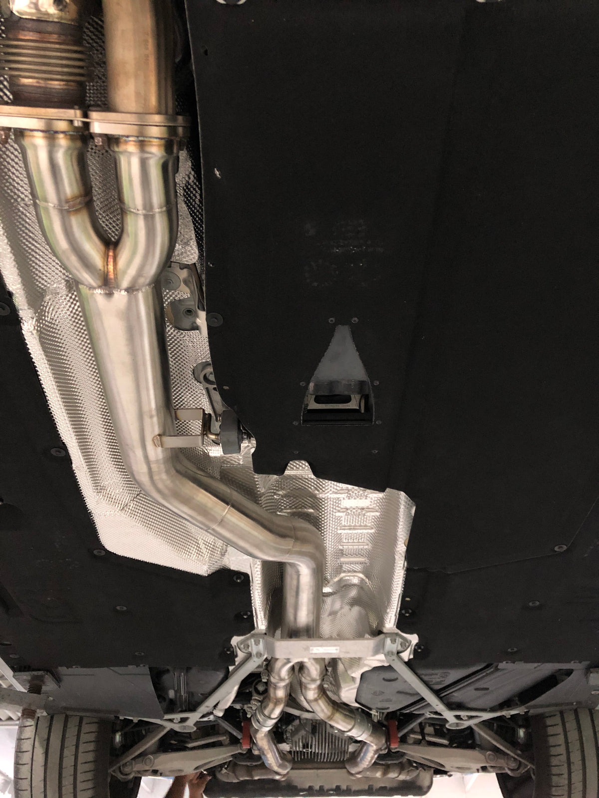 F87 BMW M2 Competition Mid Pipe includes Active F-brace.