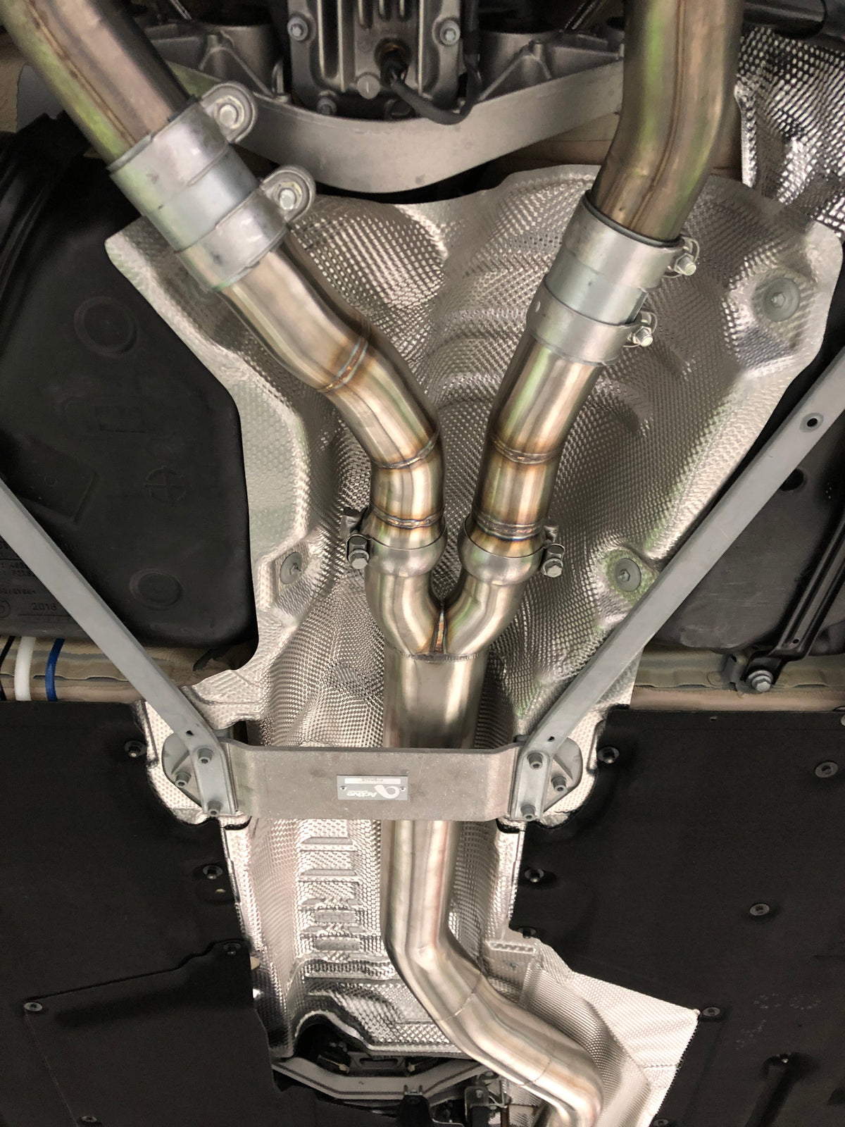 F87 BMW M2 Competition Mid Pipe includes Active F-brace.