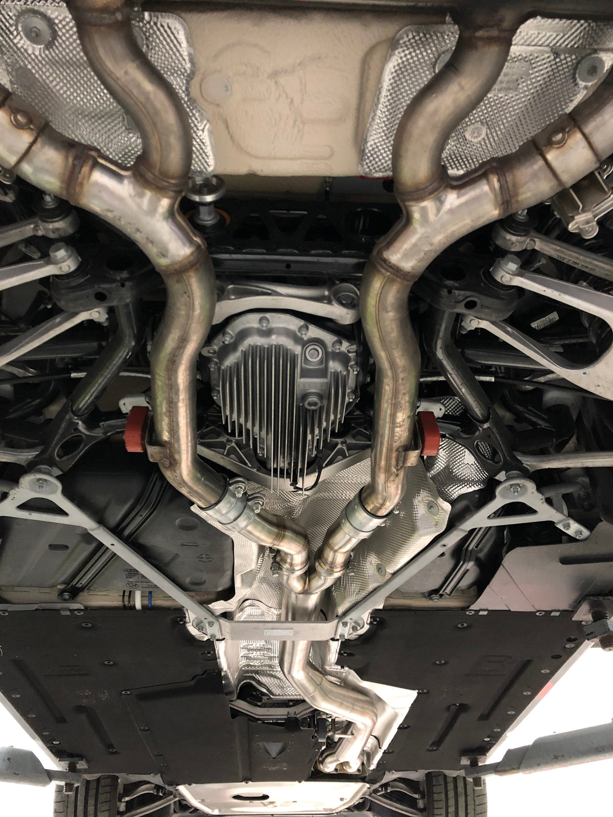 F87 BMW M2 Competition Mid Pipe includes Active F-brace.