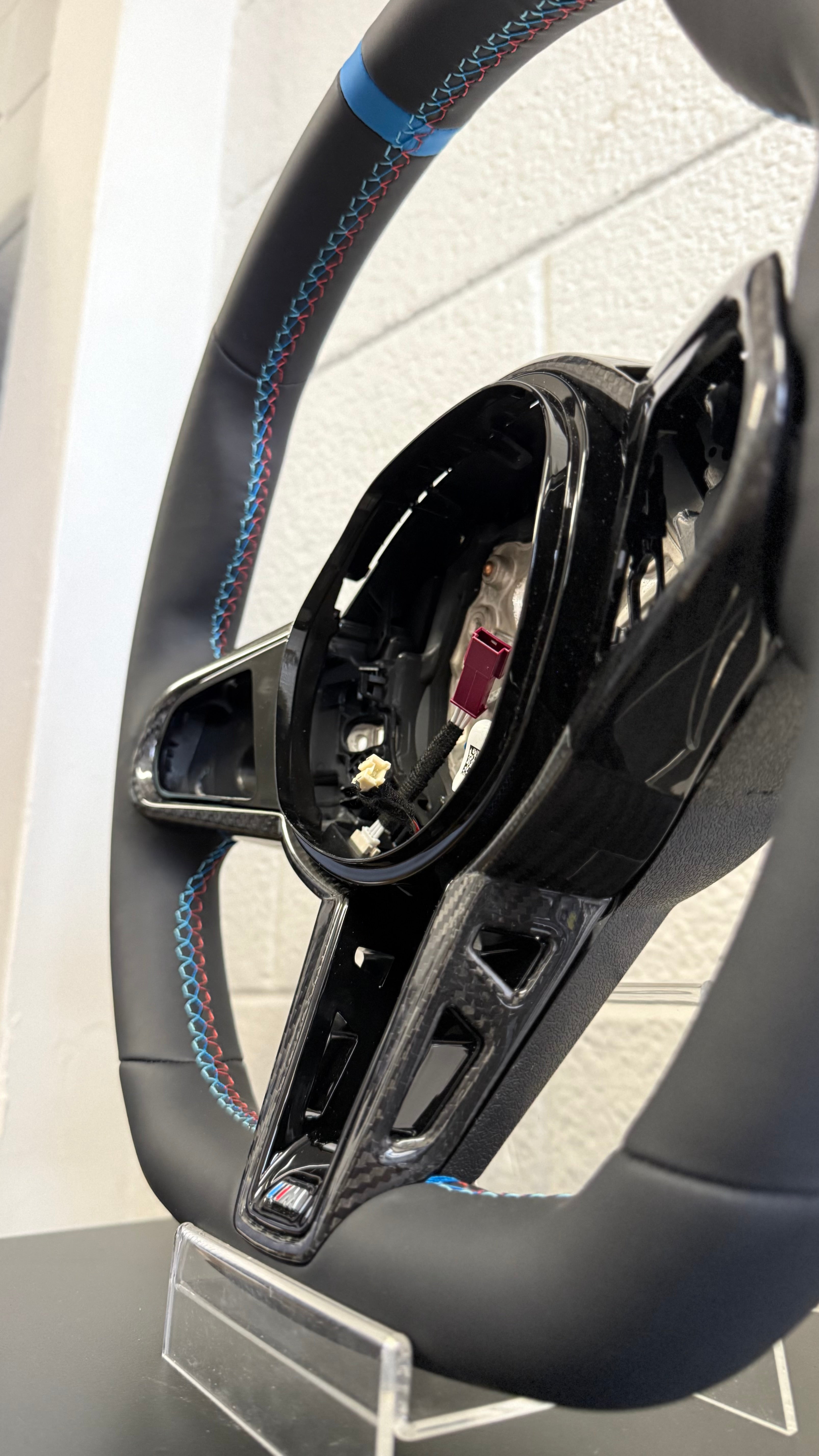 G20 2019+ M340i/330i M Style Leather Carbon Fiber Steering Wheel