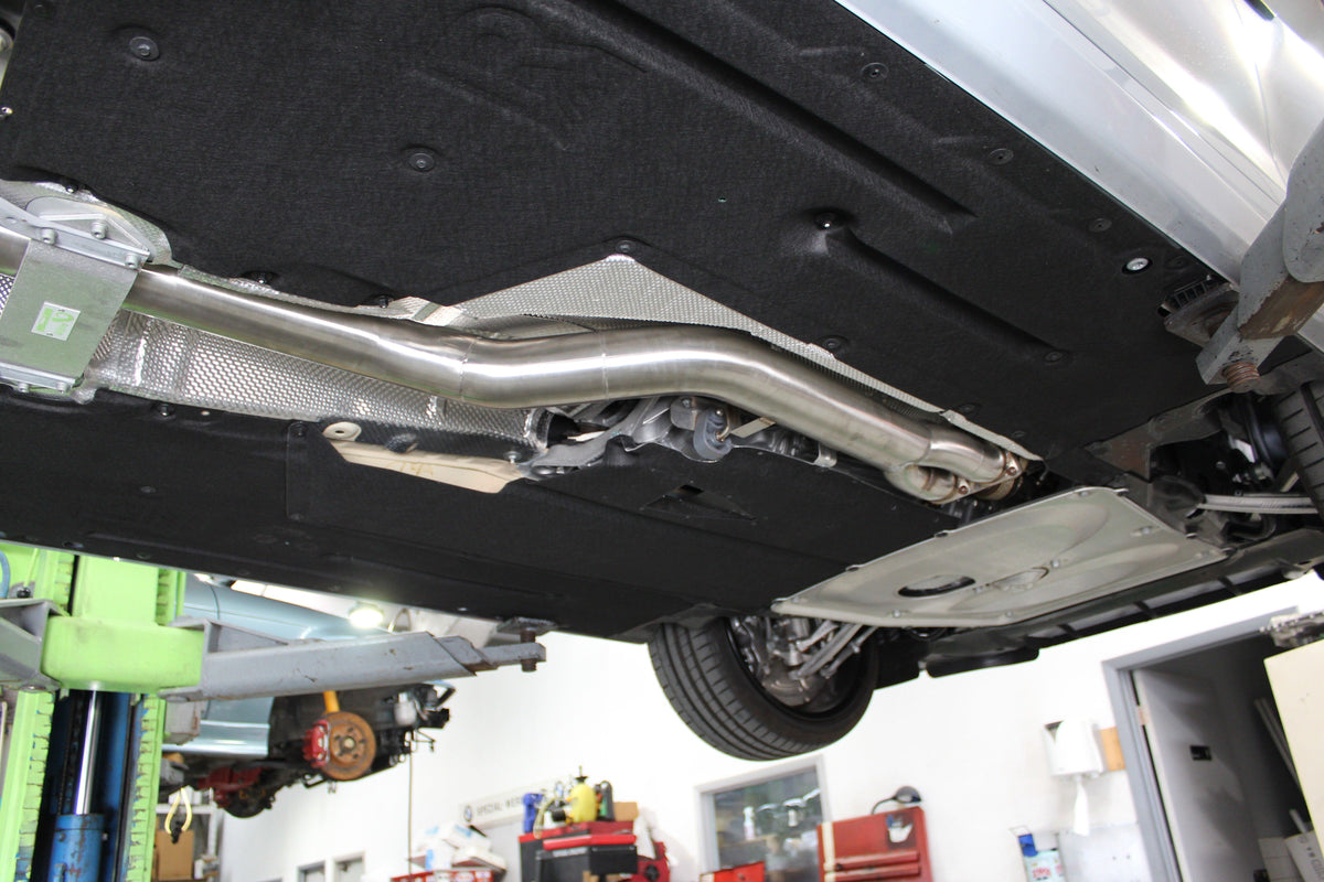 F87 M2 Competition Signature Exhaust System includes Active F-brace.