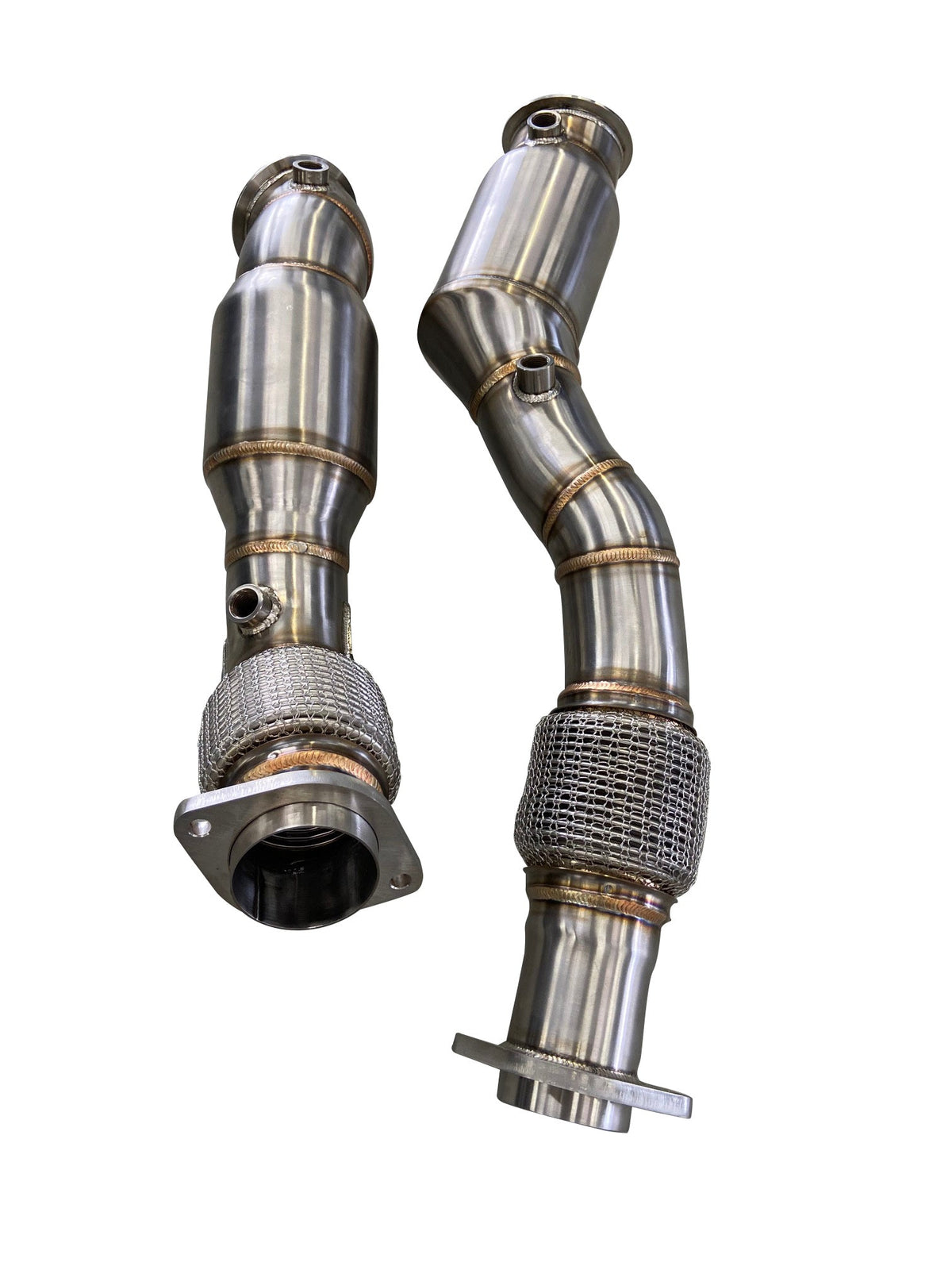 Active Autowerke BMW S58 F97/F98 X3M/X4M Downpipes w GESI CATs.