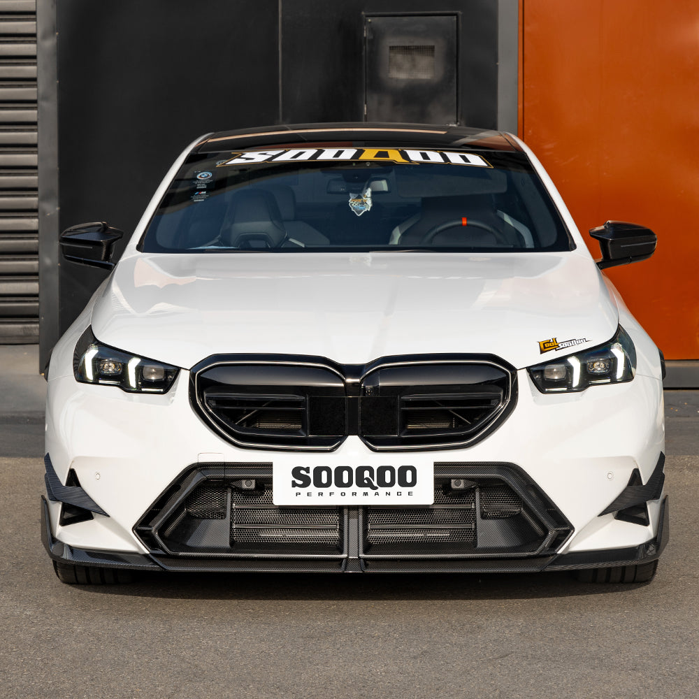 SOOQOO V2 BMW M5 G90 Front Lip In Prepreg Carbon Fiber — product view 4