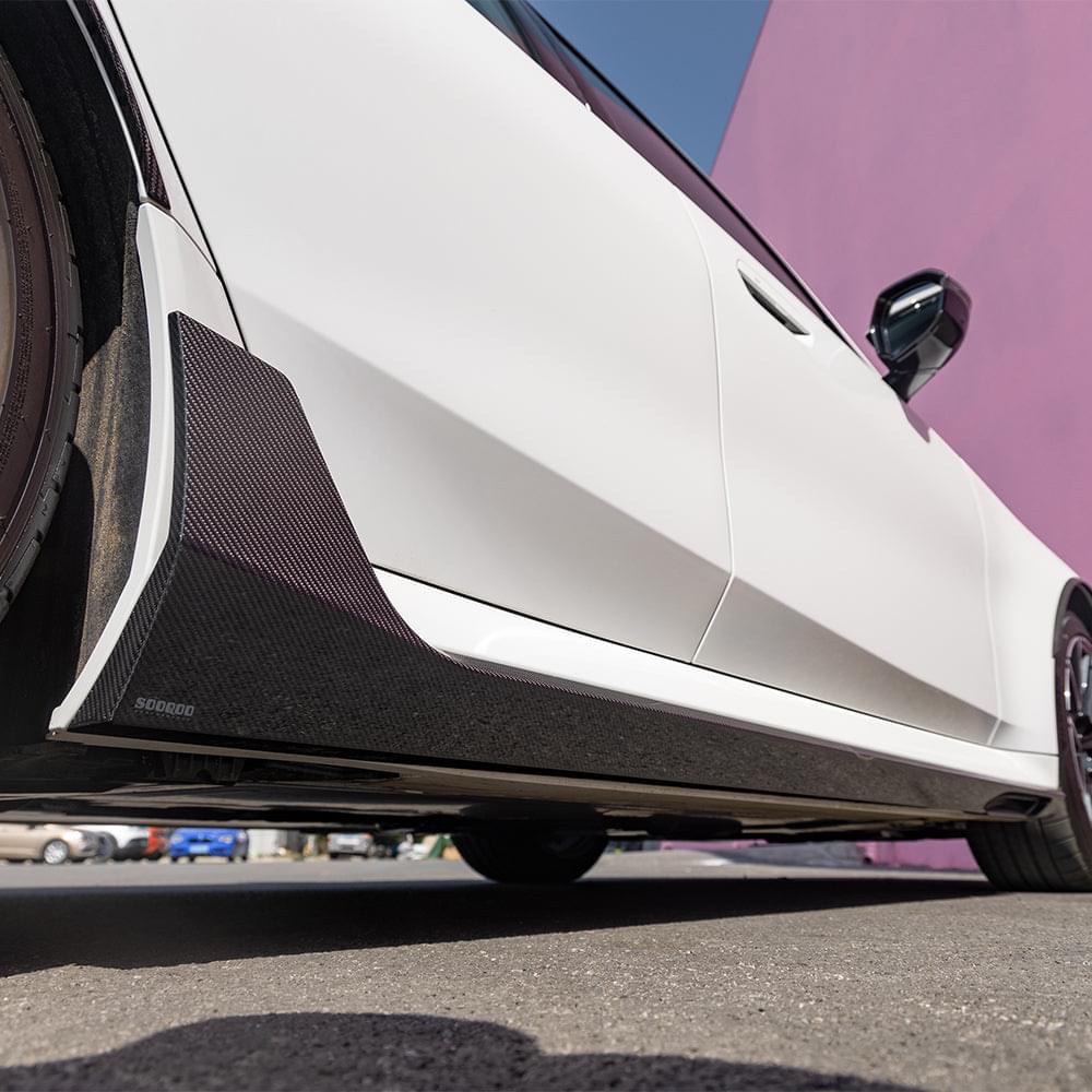 SOOQOO V2 BMW M5 G90 Side Skirt In Prepreg Carbon Fiber — product view 2