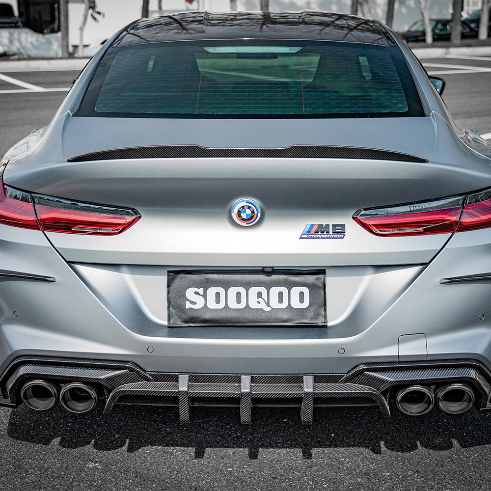 SOOQOO BMW M8 F93 Rear Diffuser In Prepreg Carbon Fiber — product view 6