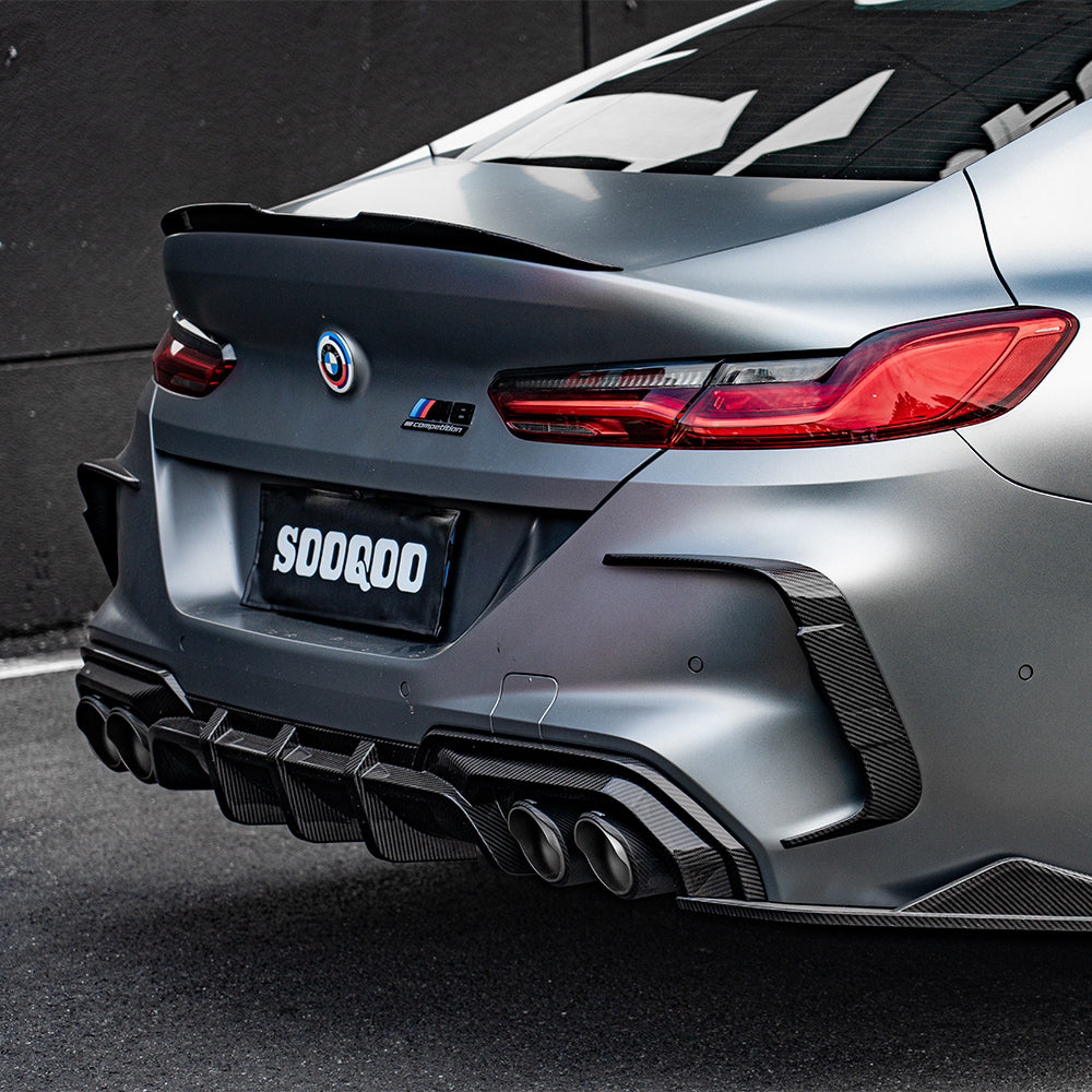 SOOQOO BMW M8 F93 Rear Diffuser In Prepreg Carbon Fiber — product view 2