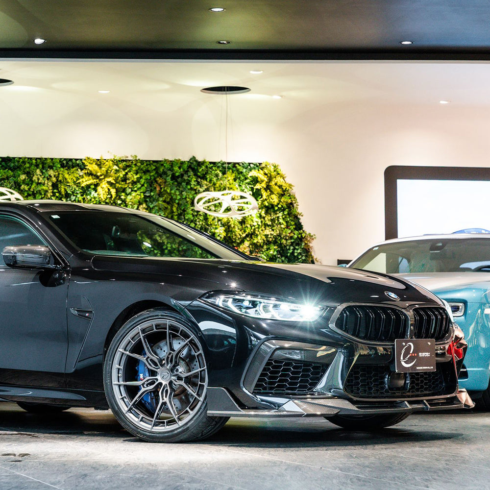SOOQOO BMW M8 F9x Front Lip In Prepreg Carbon Fiber — product view 11