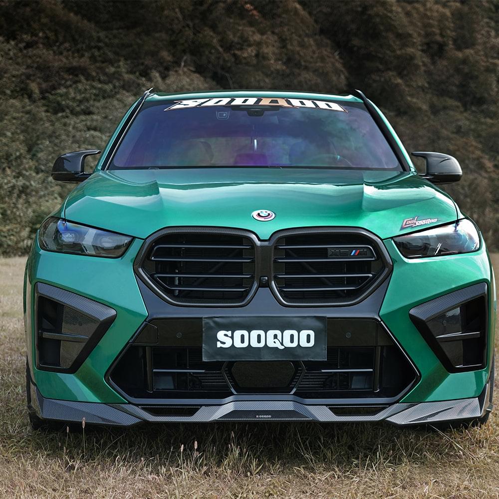 SOOQOO BMW X5M F95 LCI Front Lip In Prepreg Carbon Fiber — product view 8