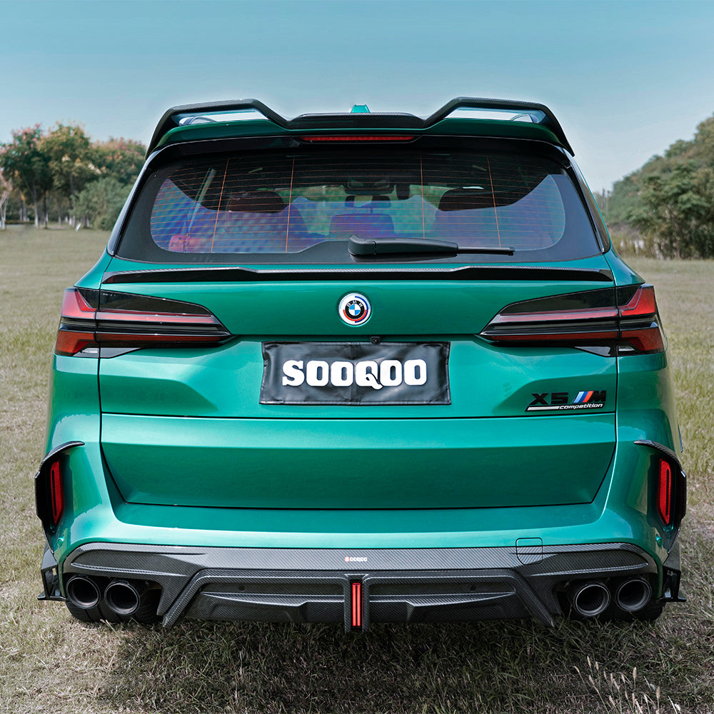SOOQOO BMW X5M F95 LCI Rear Bumper Insert In Prepreg Carbon Fiber — product view 4
