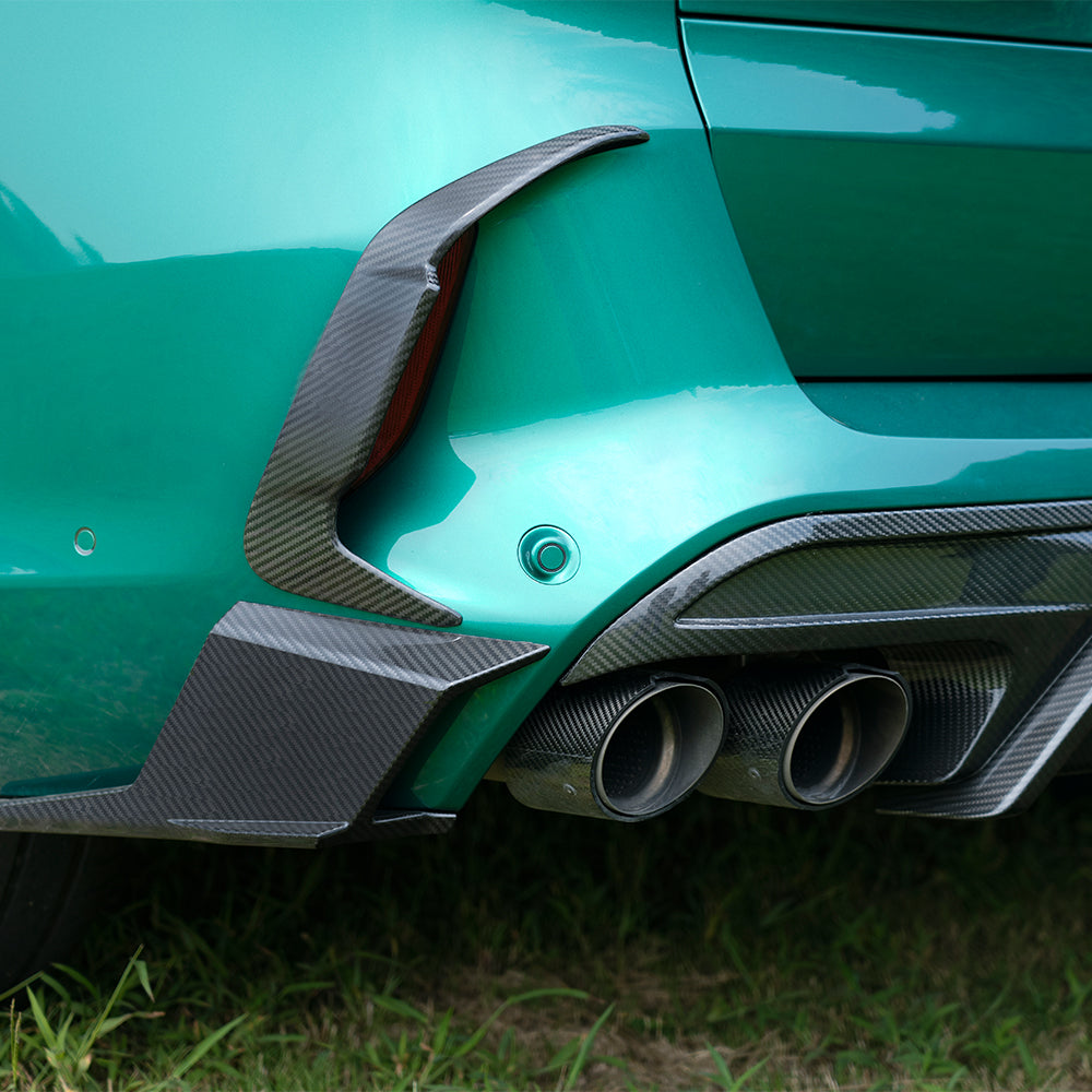 SOOQOO BMW X5M F95 LCI Rear Bumper Insert In Prepreg Carbon Fiber — product view 2