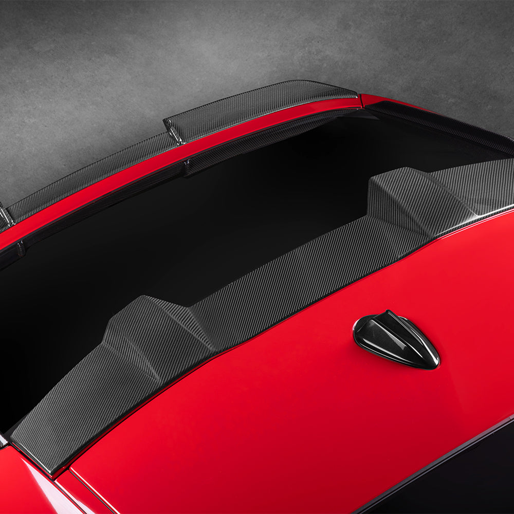 SOOQOO BMW X6M F96 Top Spoiler In Prepreg Carbon Fiber — product view 2