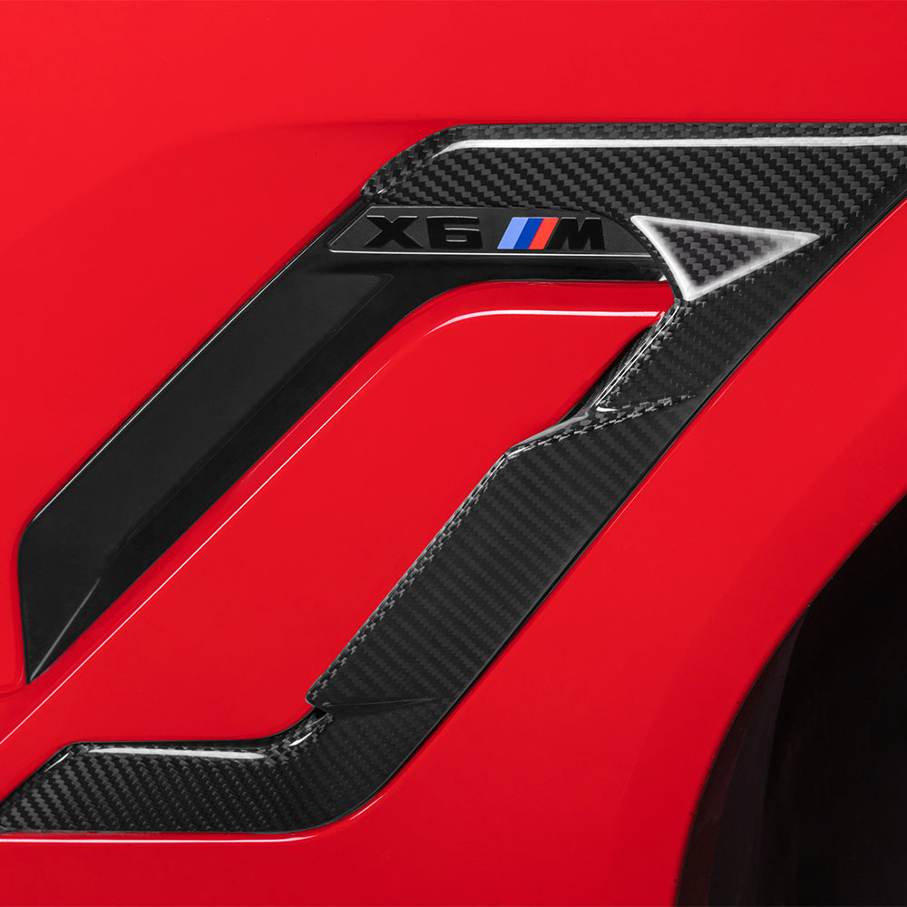 SOOQOO BMW X6M F96 Side Fender Trim In Prepreg Carbon Fiber — product view 6