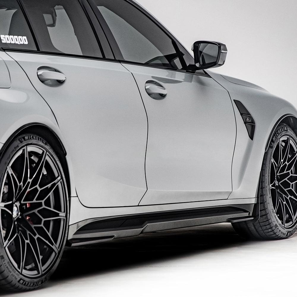 SOOQOO BMW M4 G82 Side Skirt In Prepreg Carbon Fiber — product view 2