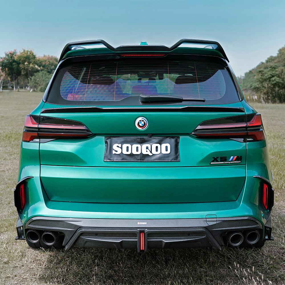 SOOQOO BMW X5M F95 Trunk Spoiler In Prepreg Carbon Fiber — product view 4