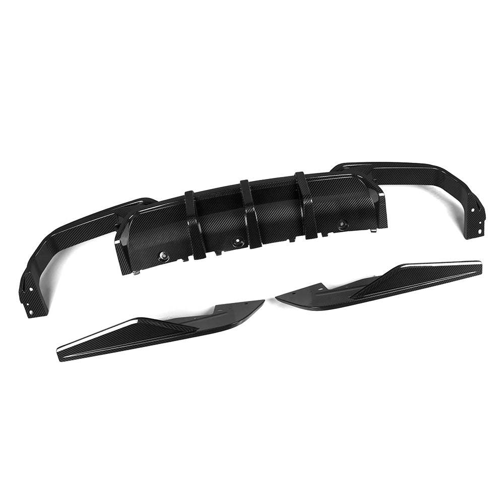SOOQOO BMW M8 F93 Rear Diffuser In Prepreg Carbon Fiber — product view 3