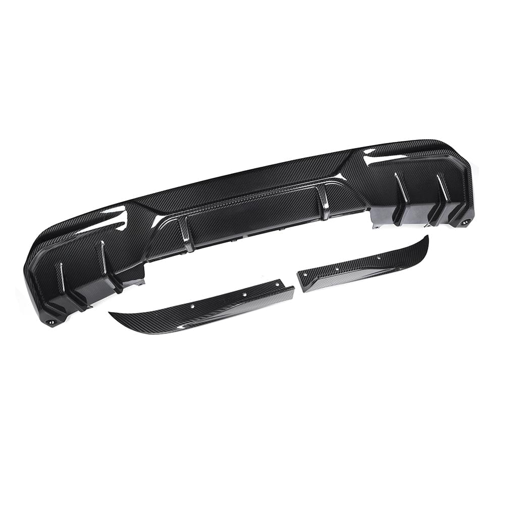 SOOQOO BMW I4 G26 Rear Diffuser In Prepreg Carbon Fiber — product view 3
