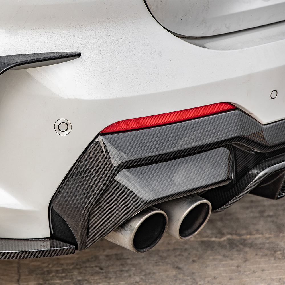 SOOQOO BMW 4 Series G22 Rear Diffuser In Prepreg Carbon Fiber — product view 6