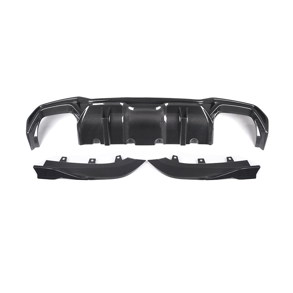 SOOQOO BMW 4 Series G22 Rear Diffuser In Prepreg Carbon Fiber — product view 3