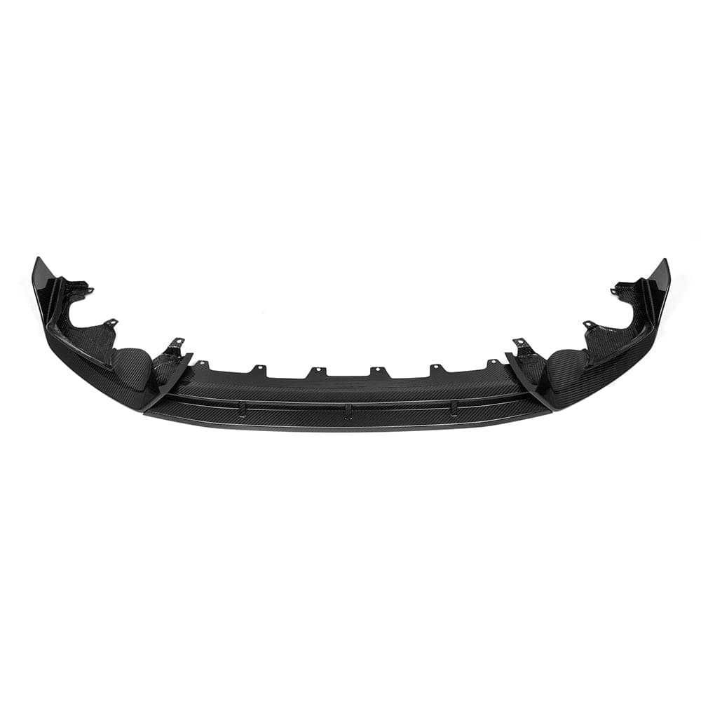 SOOQOO BMW iX3 G08 Front Lip In Prepreg Carbon Fiber — product view 3