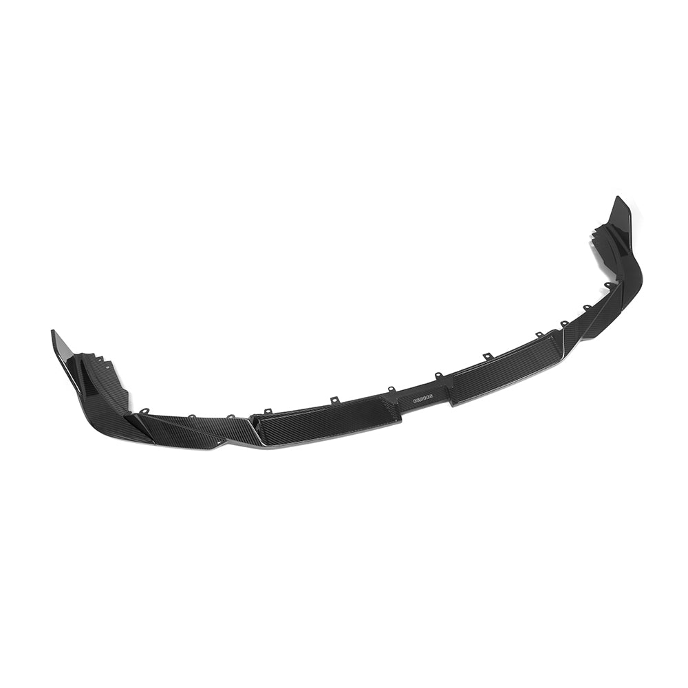 SOOQOO BMW M8 F9x Front Lip In Prepreg Carbon Fiber — product view 3