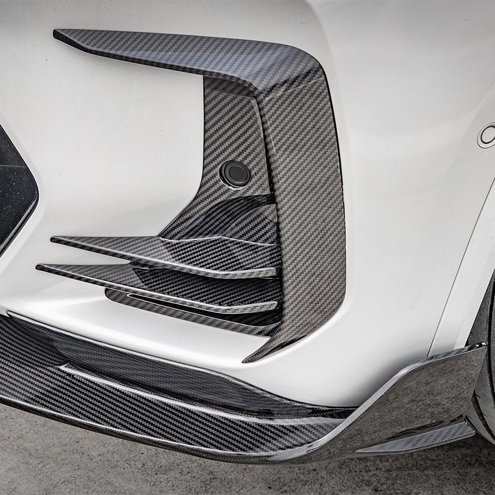 SOOQOO BMW iX3 G08 Front Lip In Prepreg Carbon Fiber — product view 6