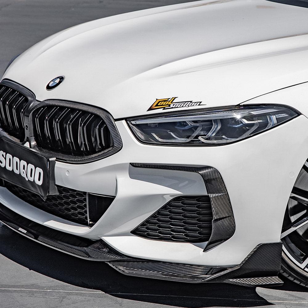 SOOQOO BMW 8 Series G14 Front Bumper Insert In Prepreg Carbon Fiber — product view 2