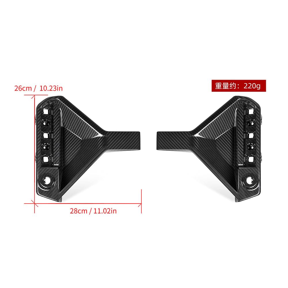 SOOQOO BMW M2 G87 Rear Bumper Inserts In Prepreg Carbon Fiber — product view 9
