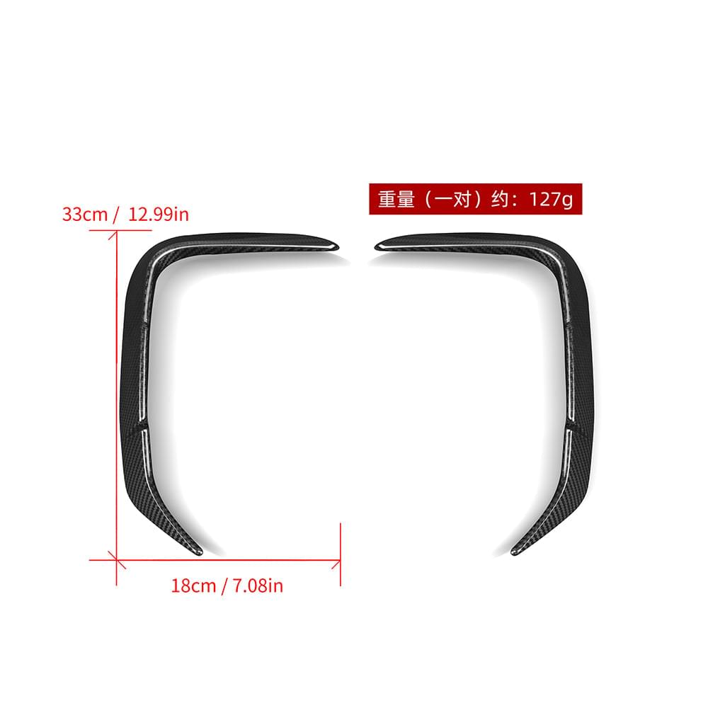 SOOQOO BMW IX3 G08 Rear Bumper Inserts In Prepreg Carbon Fiber — product view 8