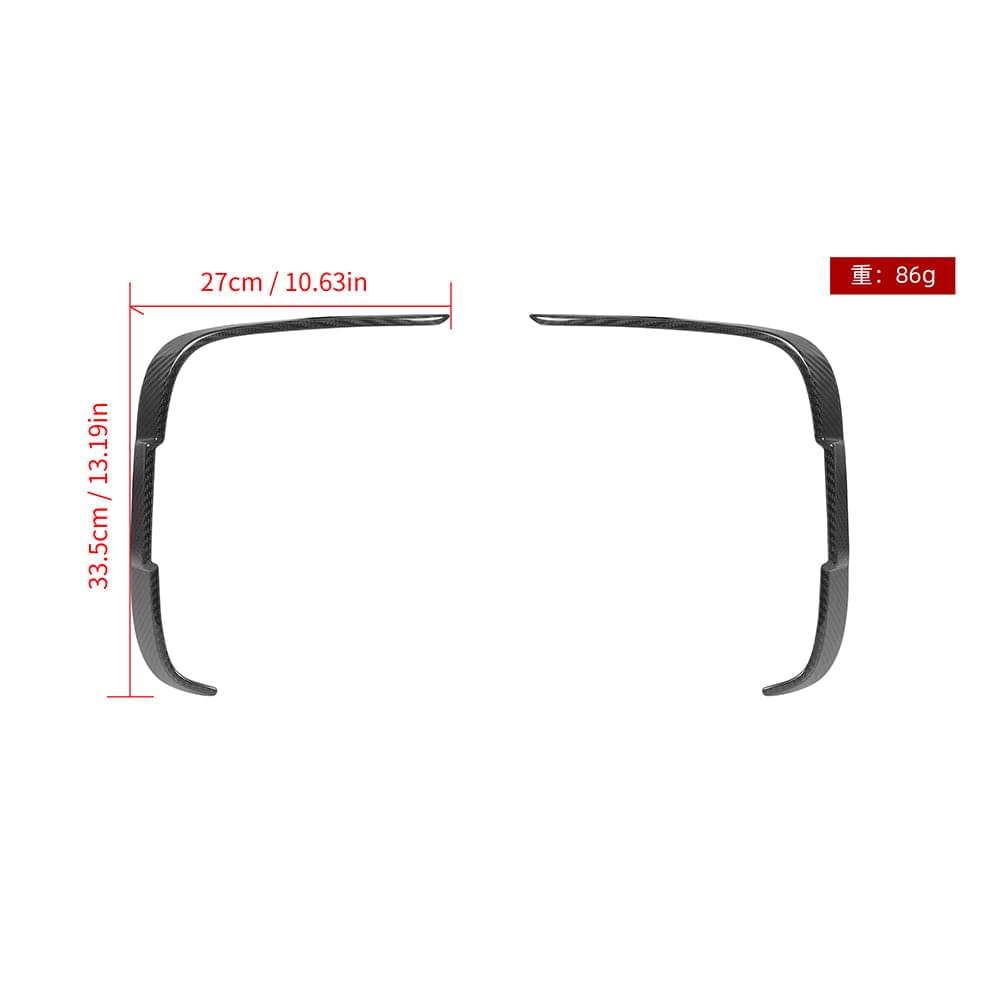 SOOQOO BMW M2 F87 Rear Bumper Inserts In Prepreg Carbon Fiber — product view 8