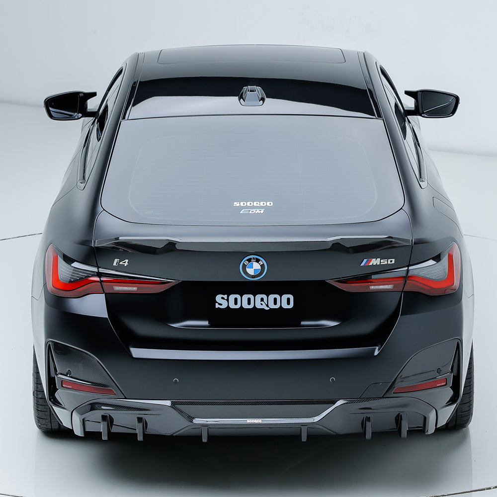 SOOQOO BMW 4 Series G26 Rear Bumper Inserts In Prepreg Carbon Fiber — product view 10