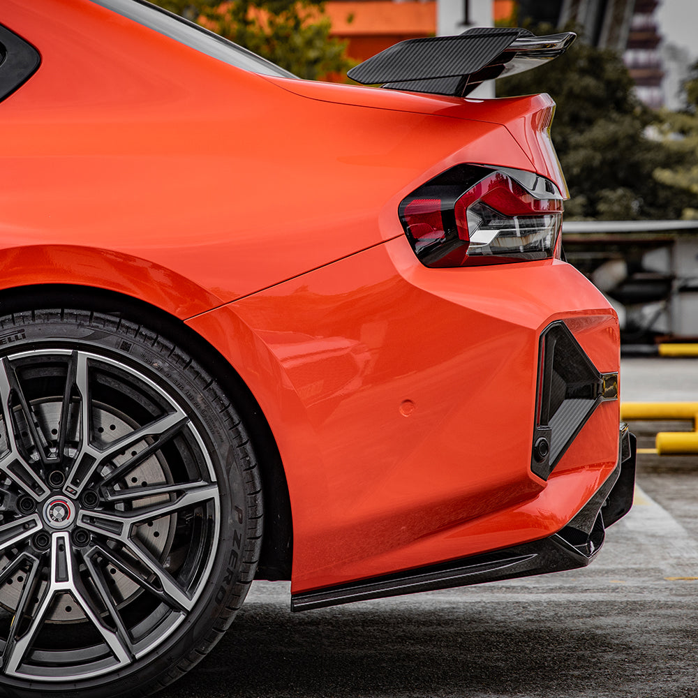SOOQOO BMW M2 G87 Rear Bumper Inserts In Prepreg Carbon Fiber — product view 6