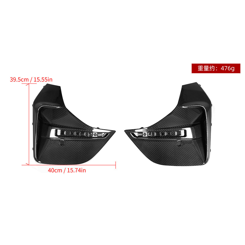 SOOQOO BMW 4 Series G26 Rear Bumper Inserts In Prepreg Carbon Fiber — product view 9