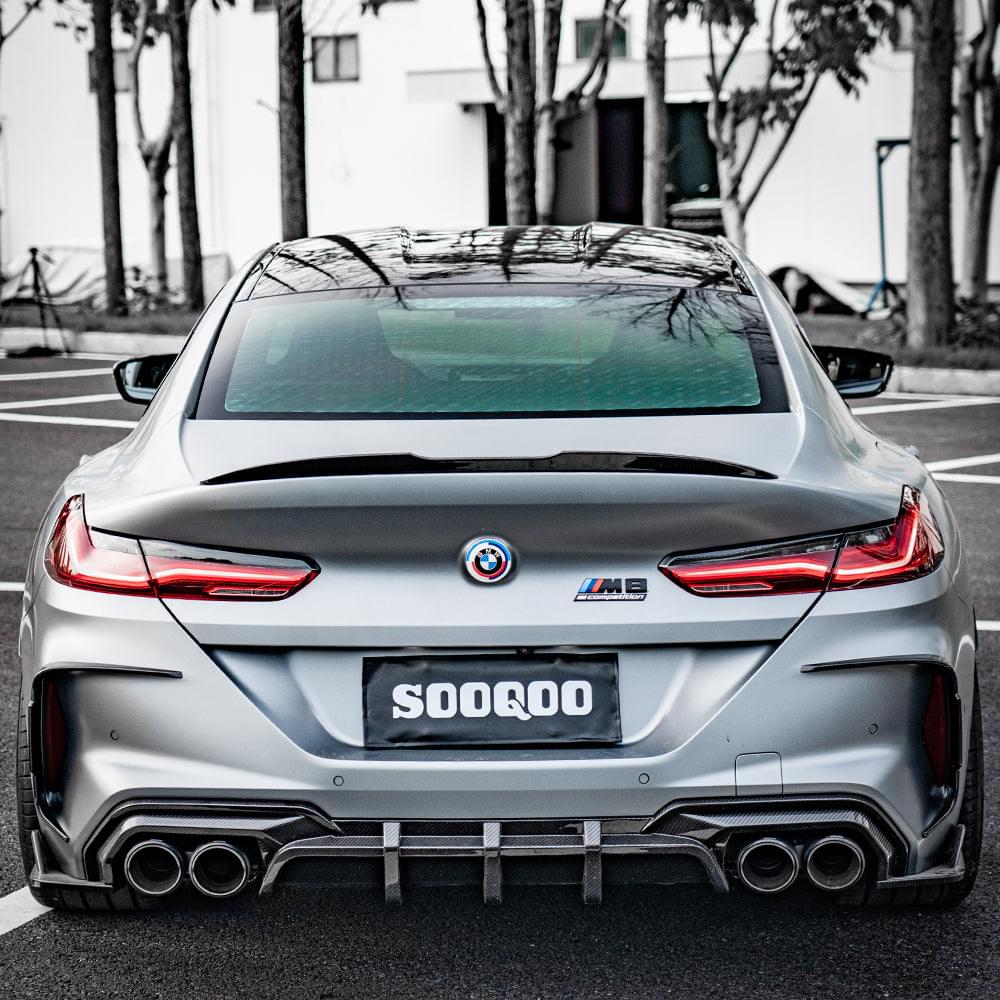 SOOQOO BMW M8 F93 Rear Vent Trim In Prepreg Carbon Fiber — product view 6
